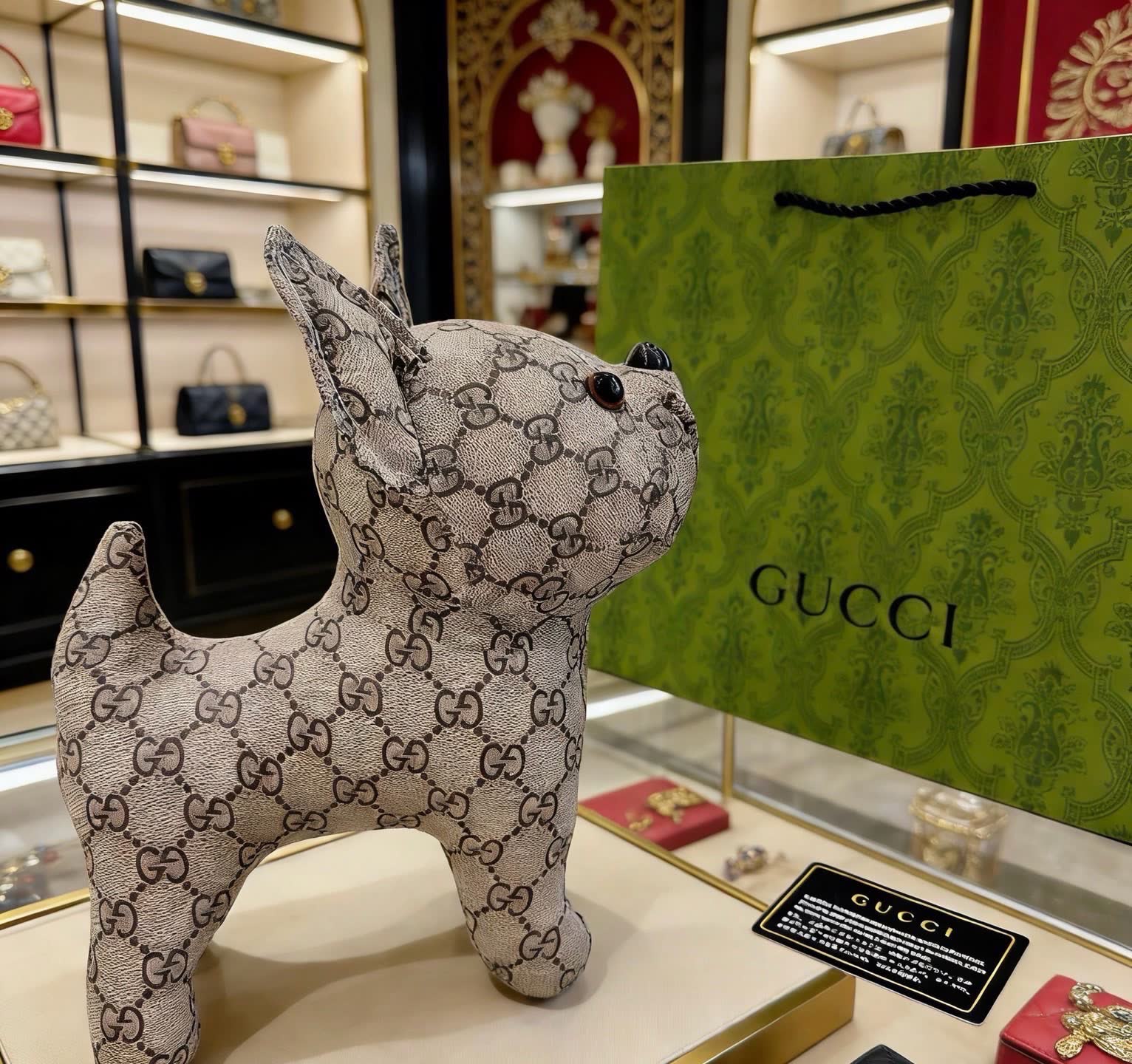 Gucci Dog Sculpture