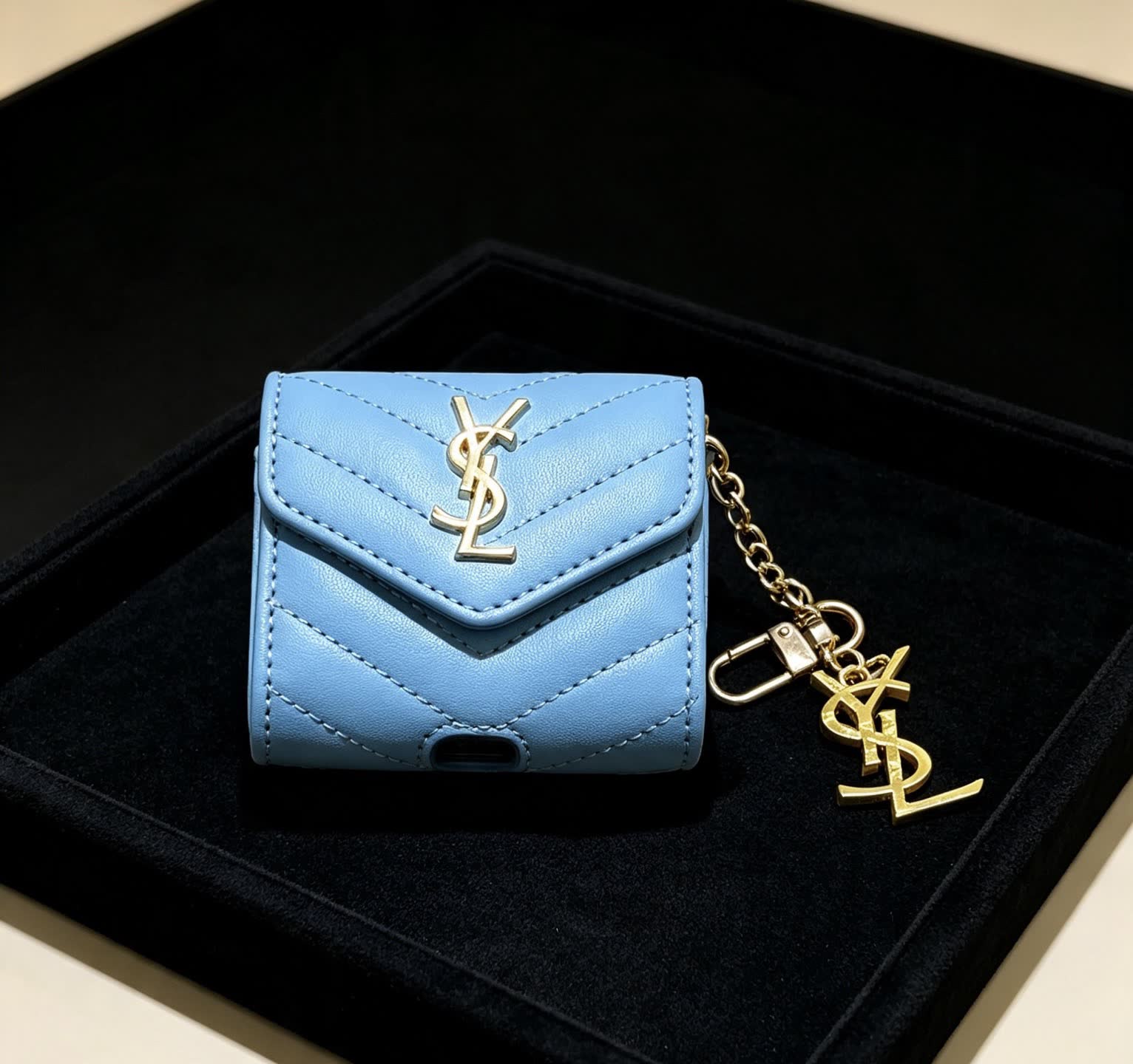 Hermes AirPods Case with Gold Logo