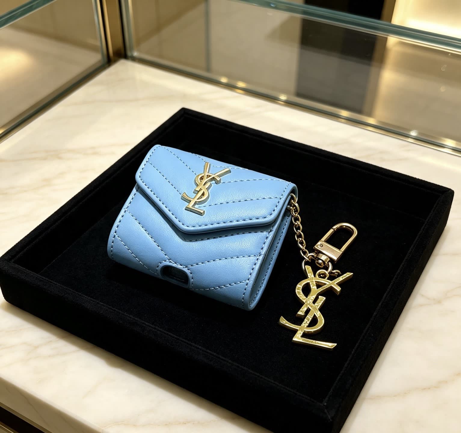Hermes AirPods Case with Gold Logo